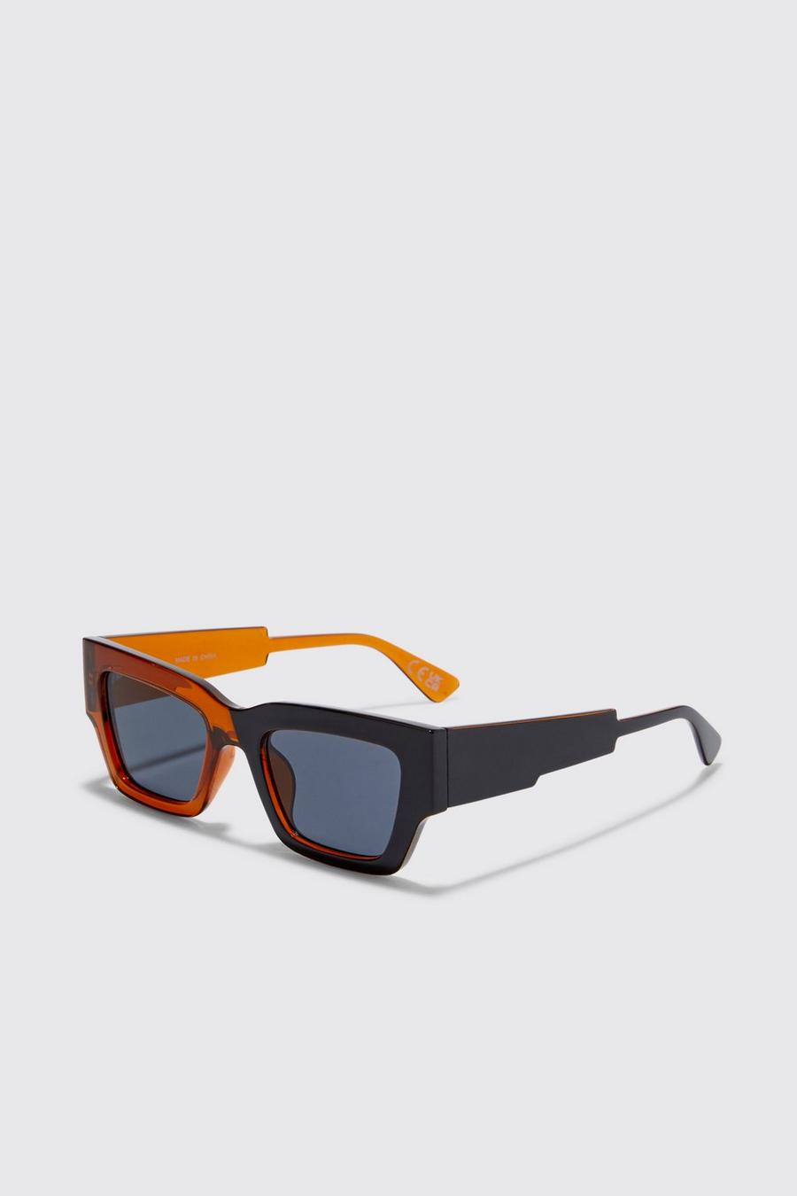 Multi Rektangulära tvåfärgade solglasögon