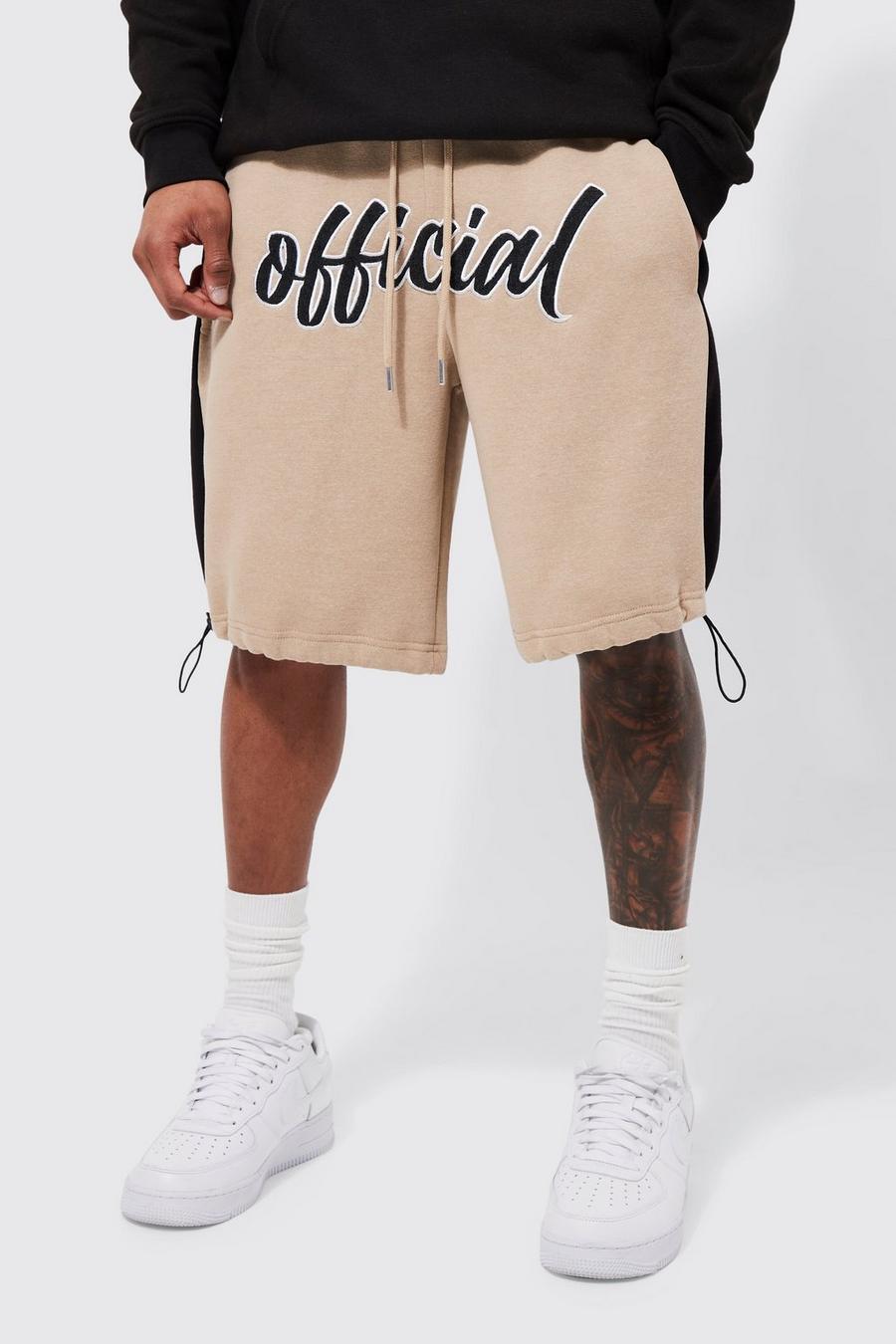 Stone Oversize shorts i jersey med ränder image number 1