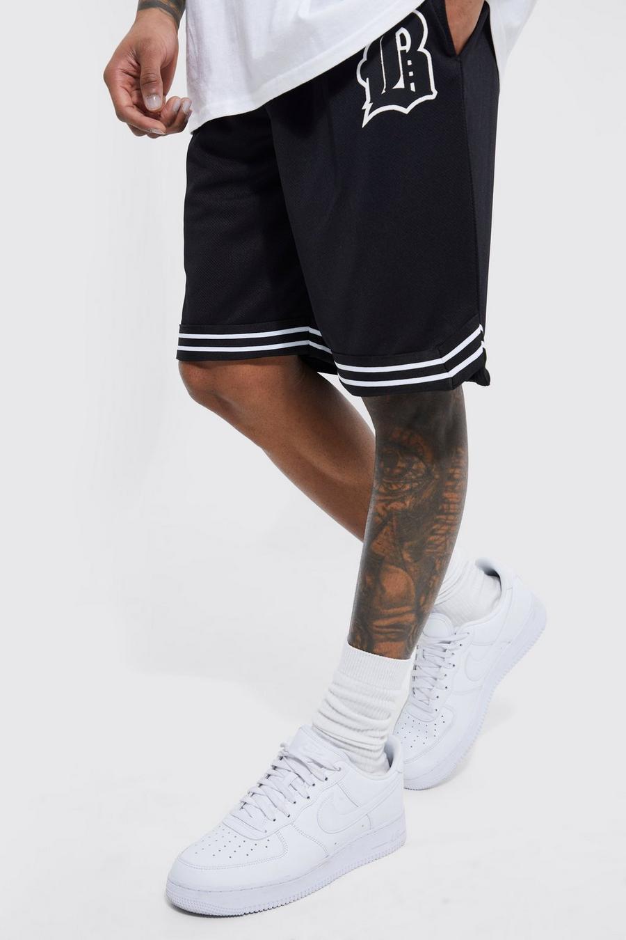 Lockere mittellange Basketball-Shorts, Black image number 1