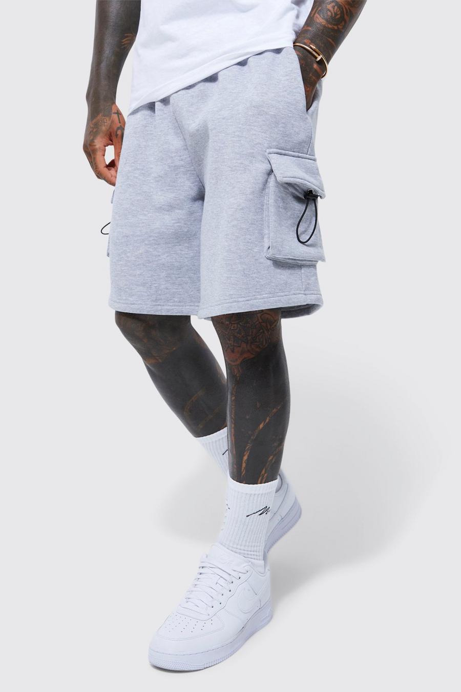 Cargo Jersey-Shorts, Grey marl image number 1