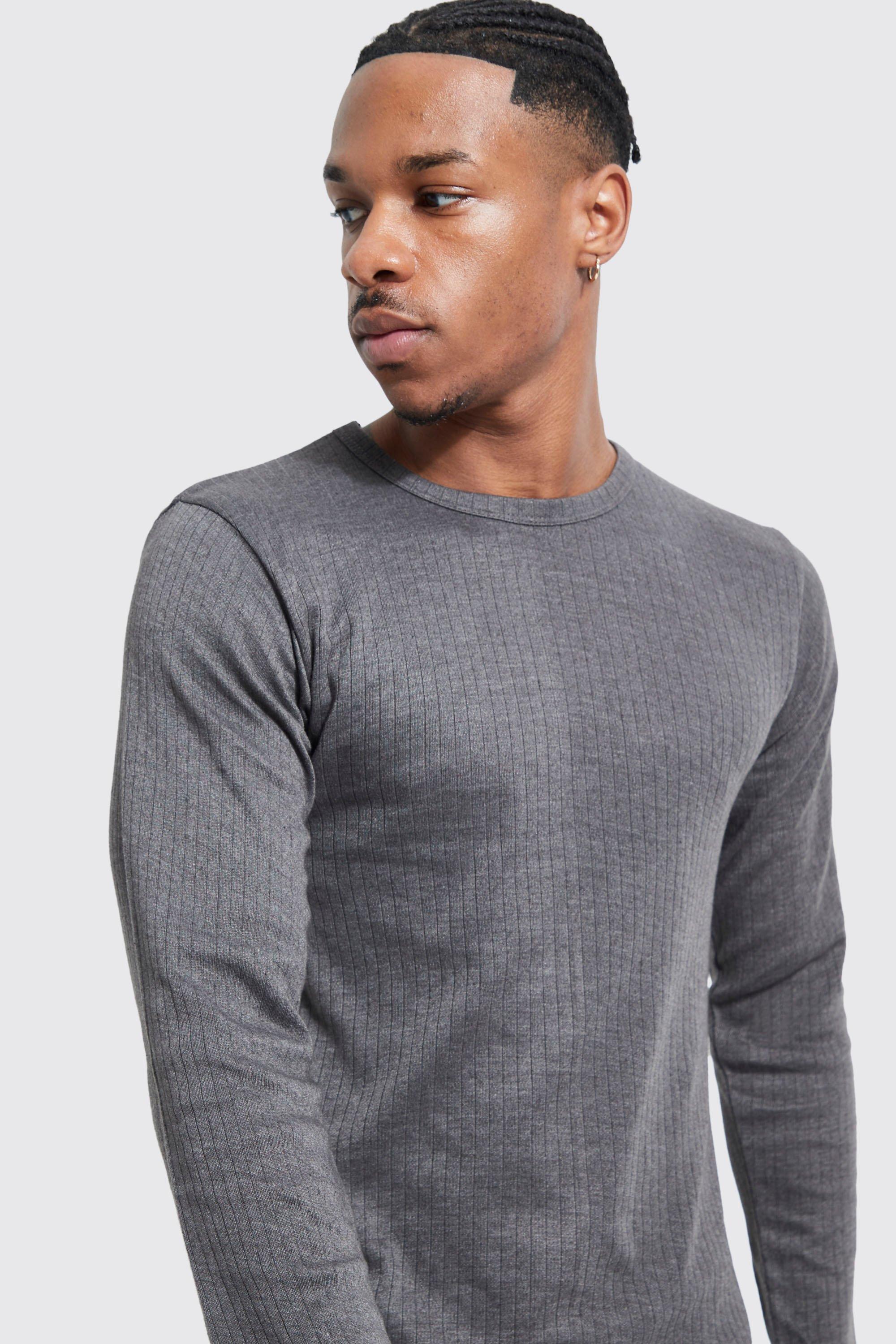 Mens grey 2025 thermal top