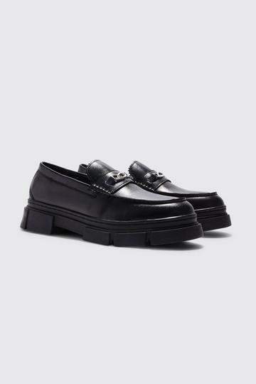 Track Sole Snaffle Loafer black