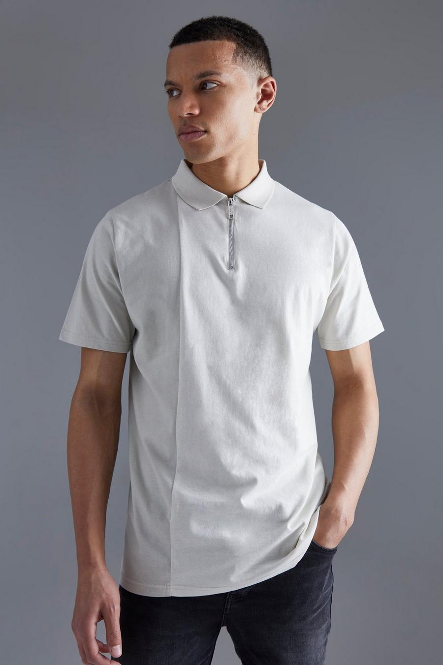 Slim Fit Polo T-Shirt with Contrast Panels