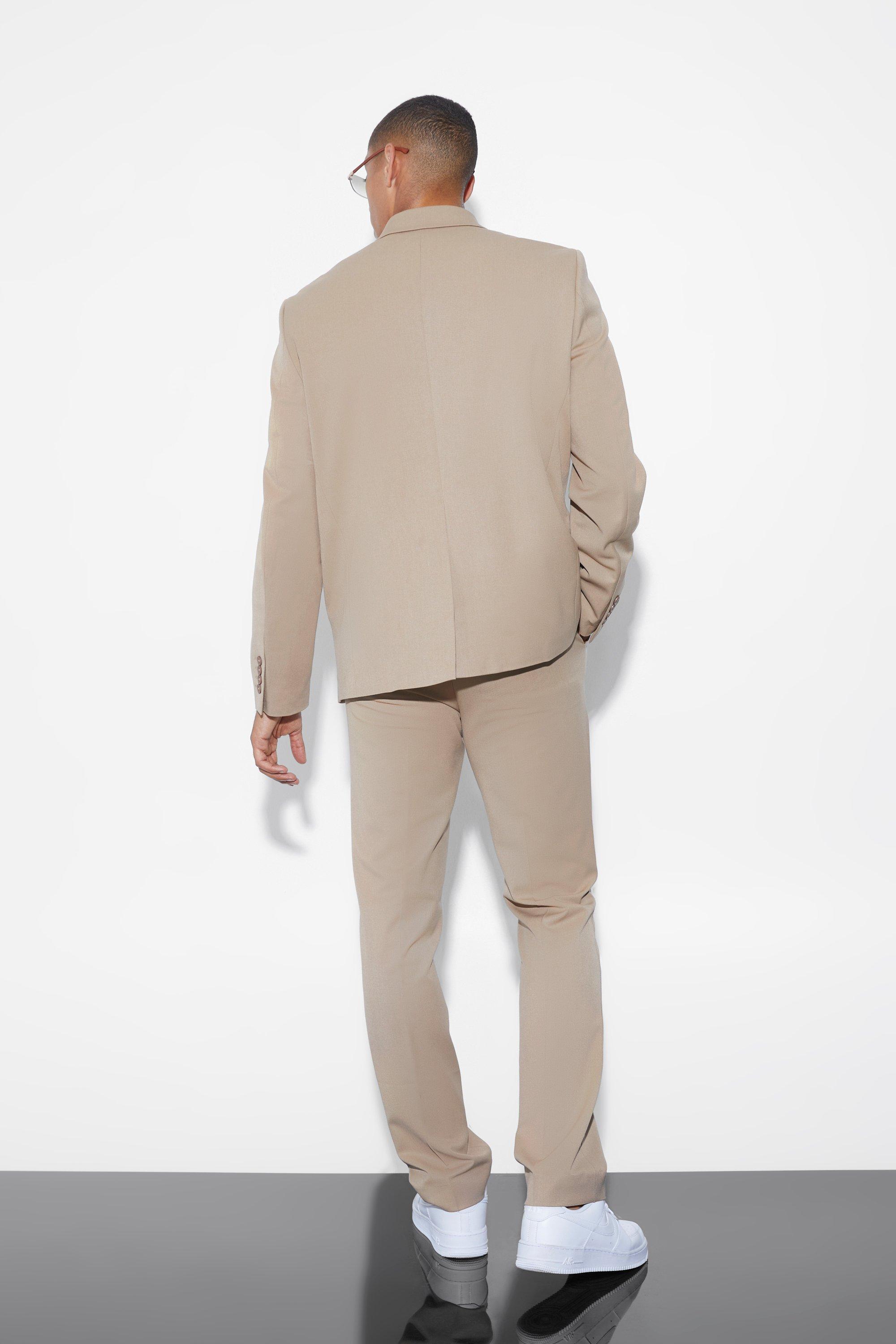 Camel Relaxed Fit Suit Trousers