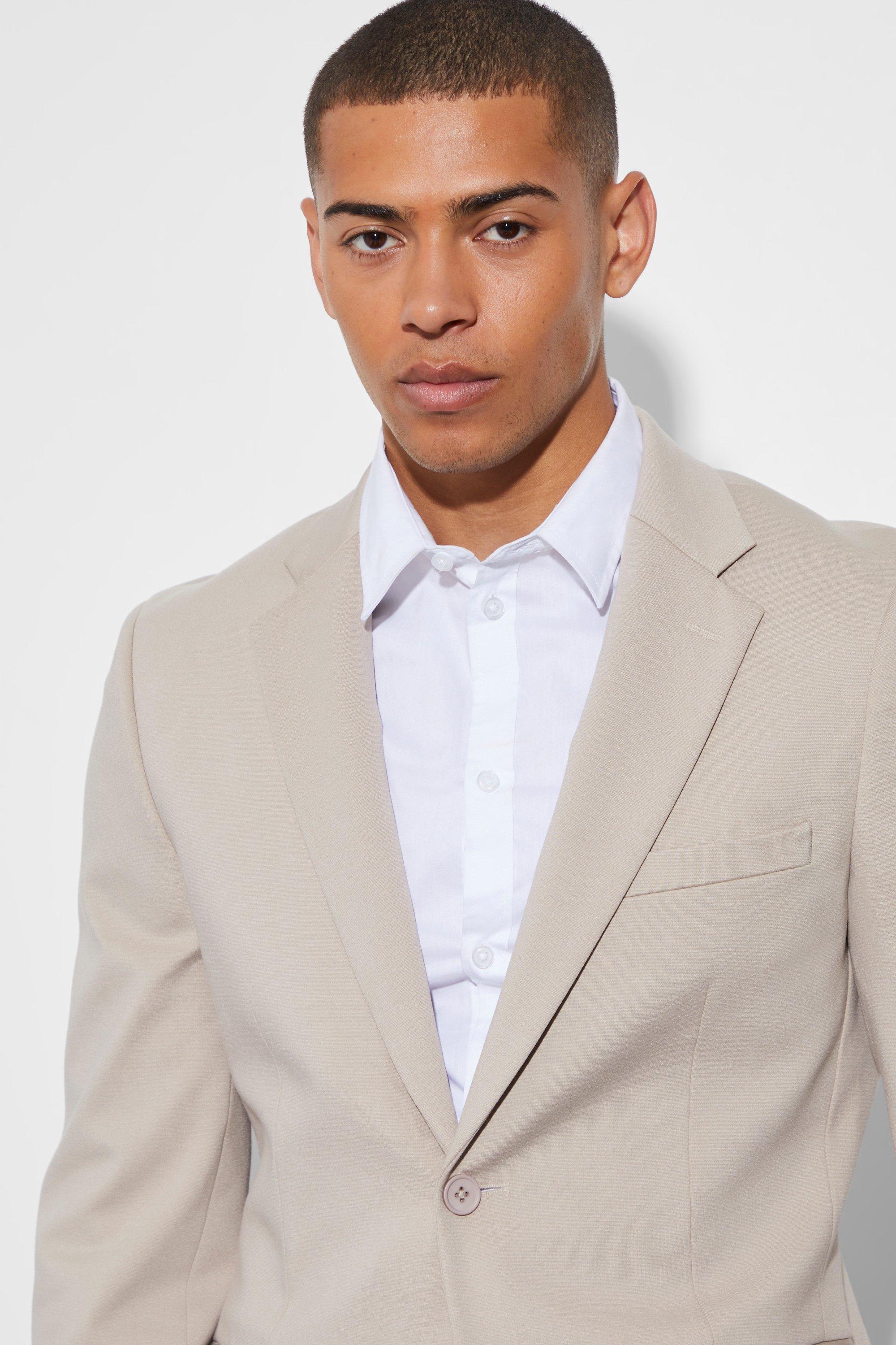 Light beige blazer clearance mens