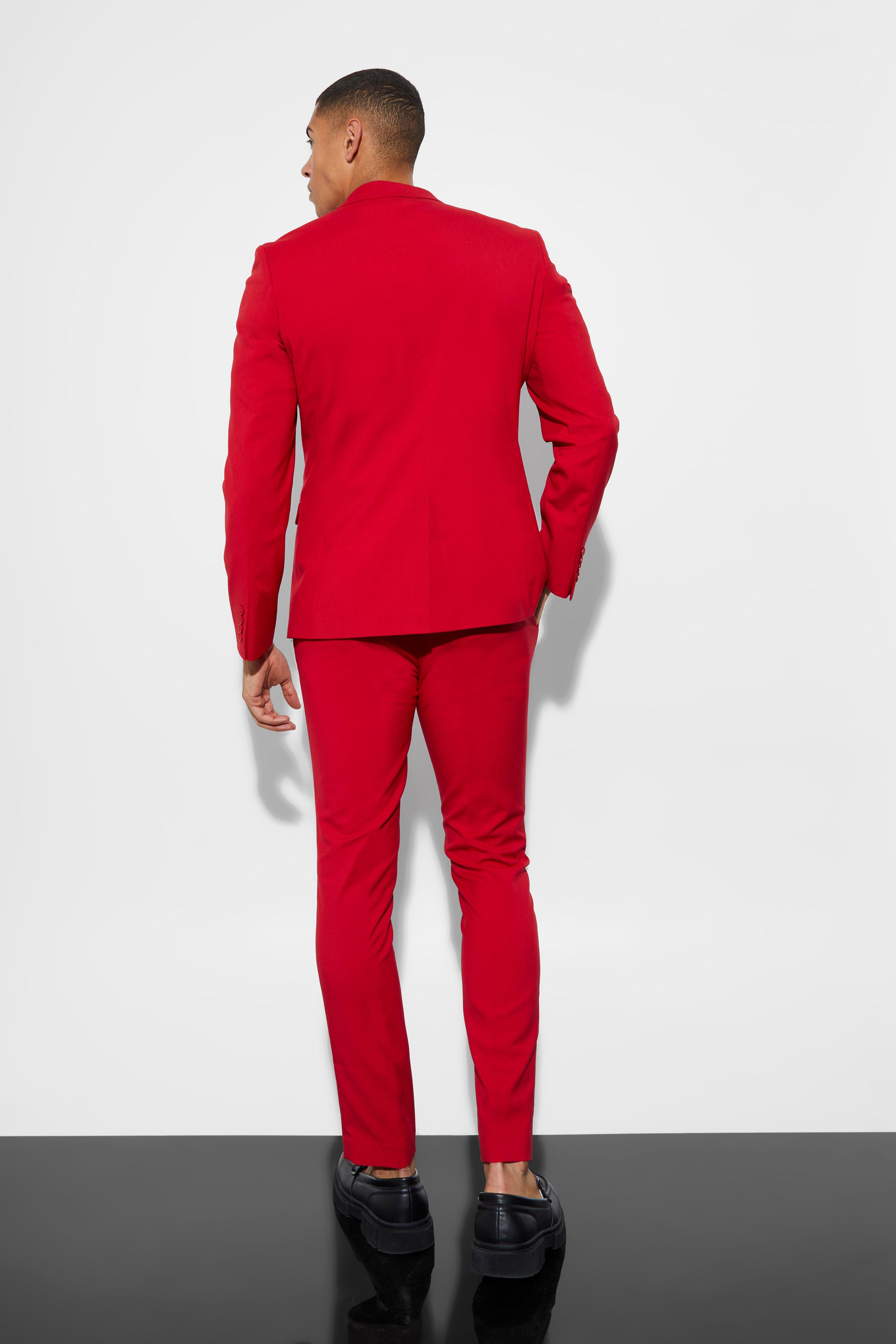 Skinny red suit clearance