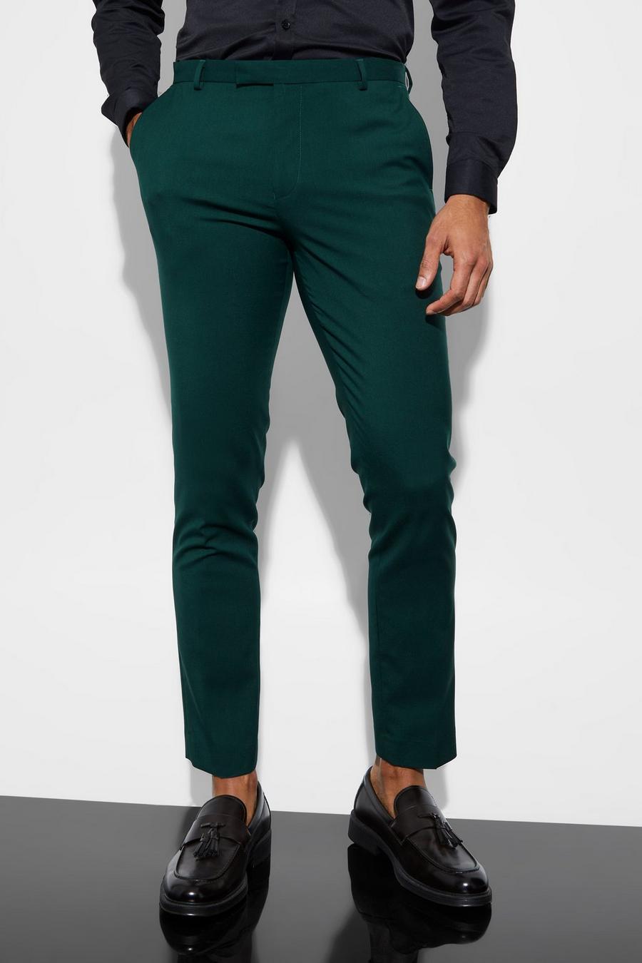 Green Skinny Suit Trousers