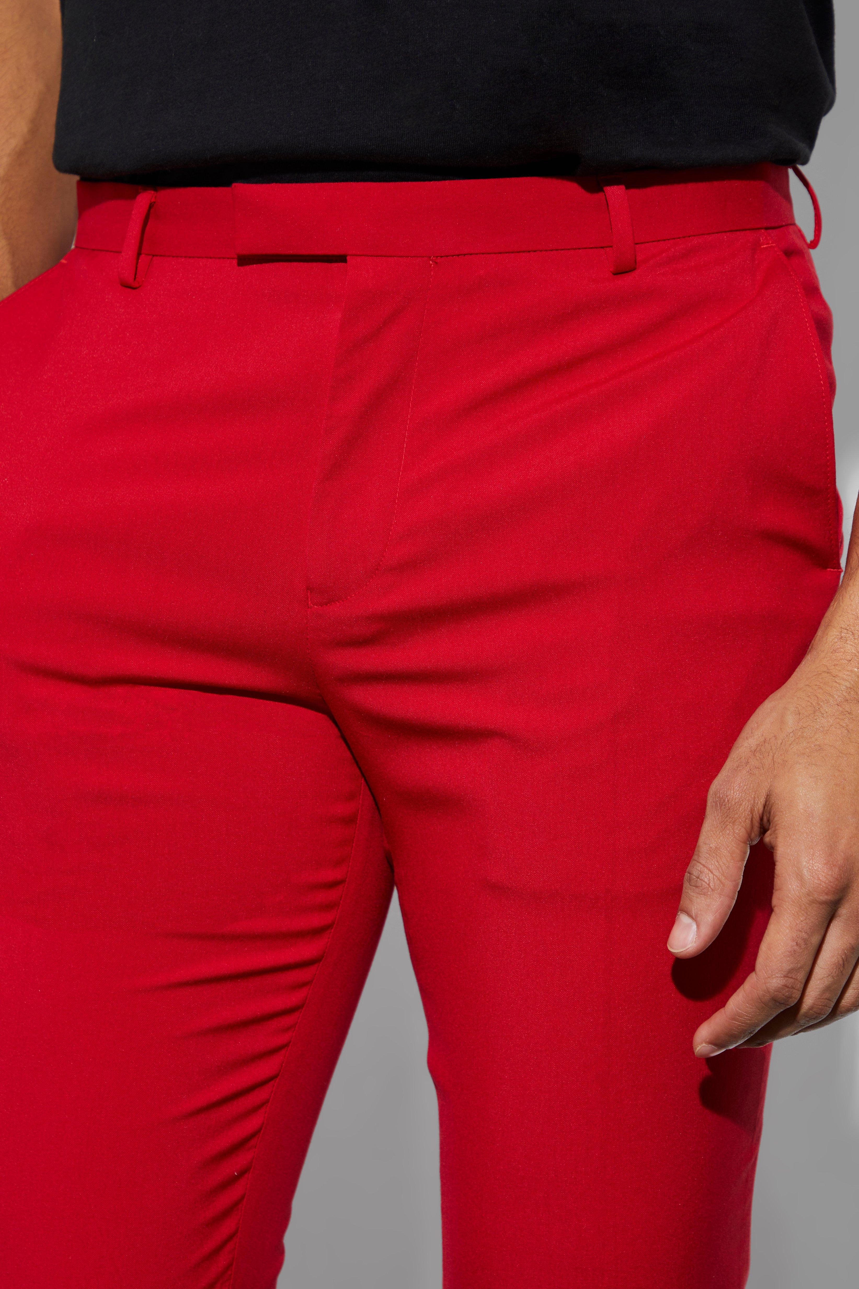 Boohoo hot sale red trousers