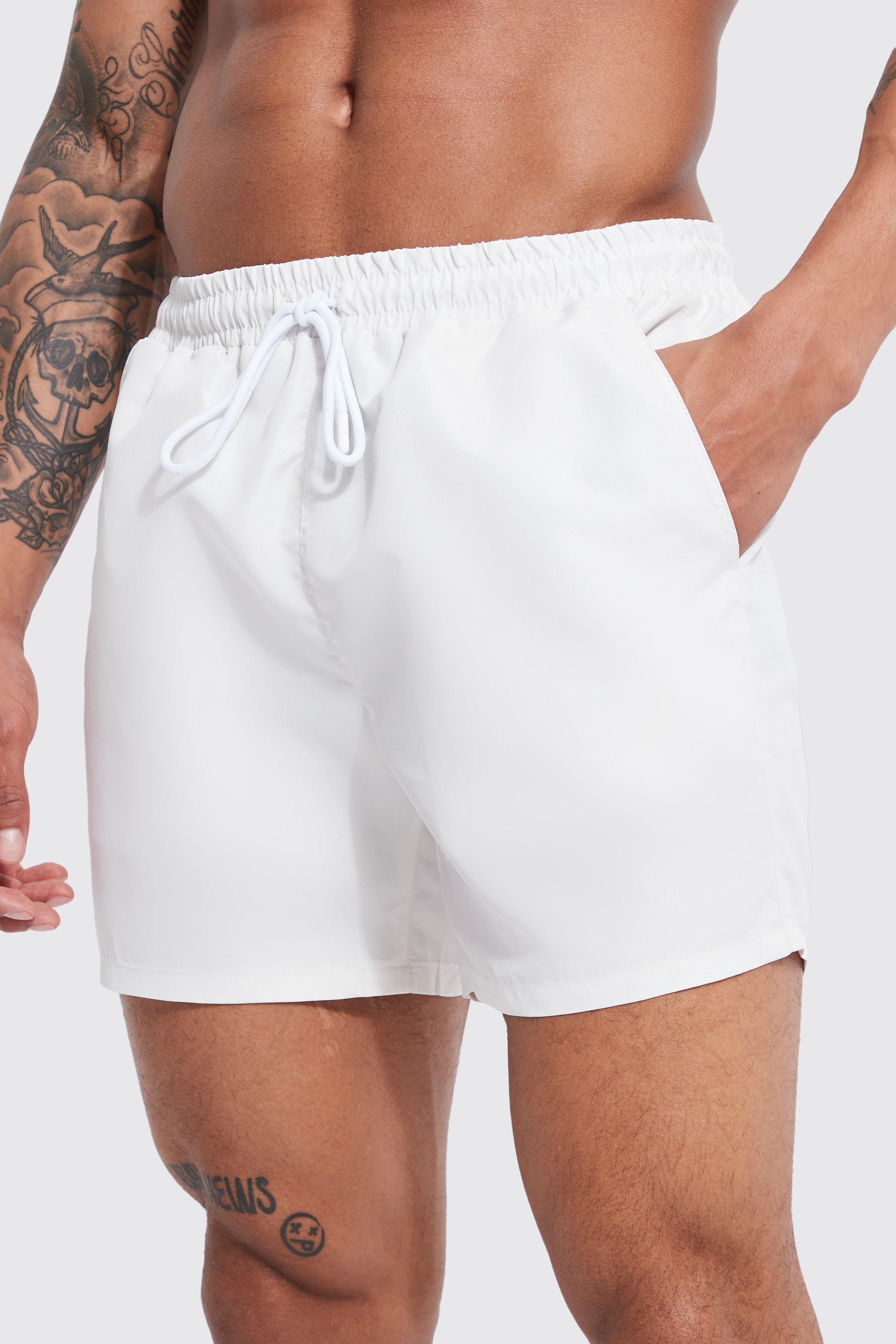 Mens white shop swim shorts