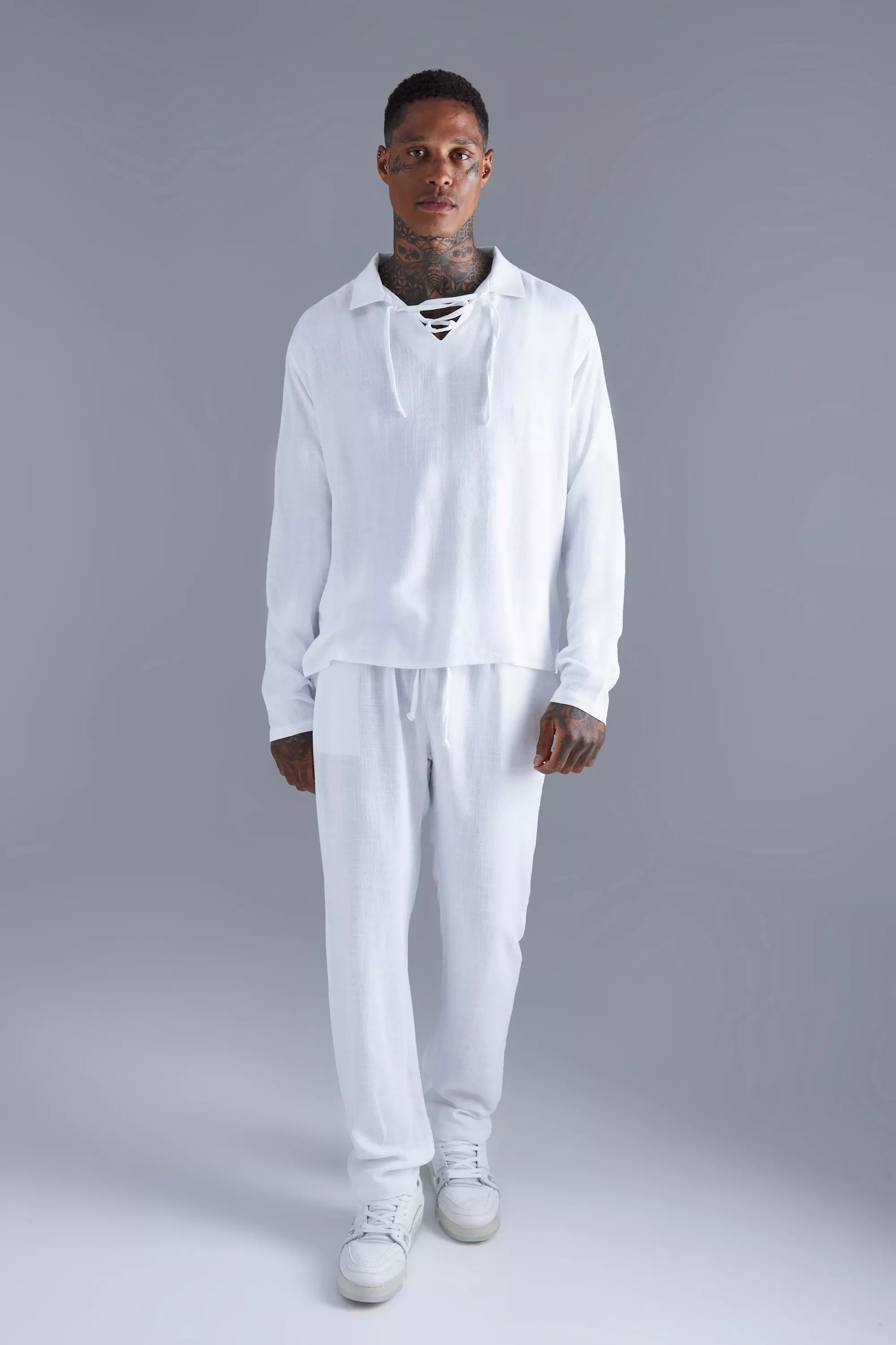 oversized linen shirt mens