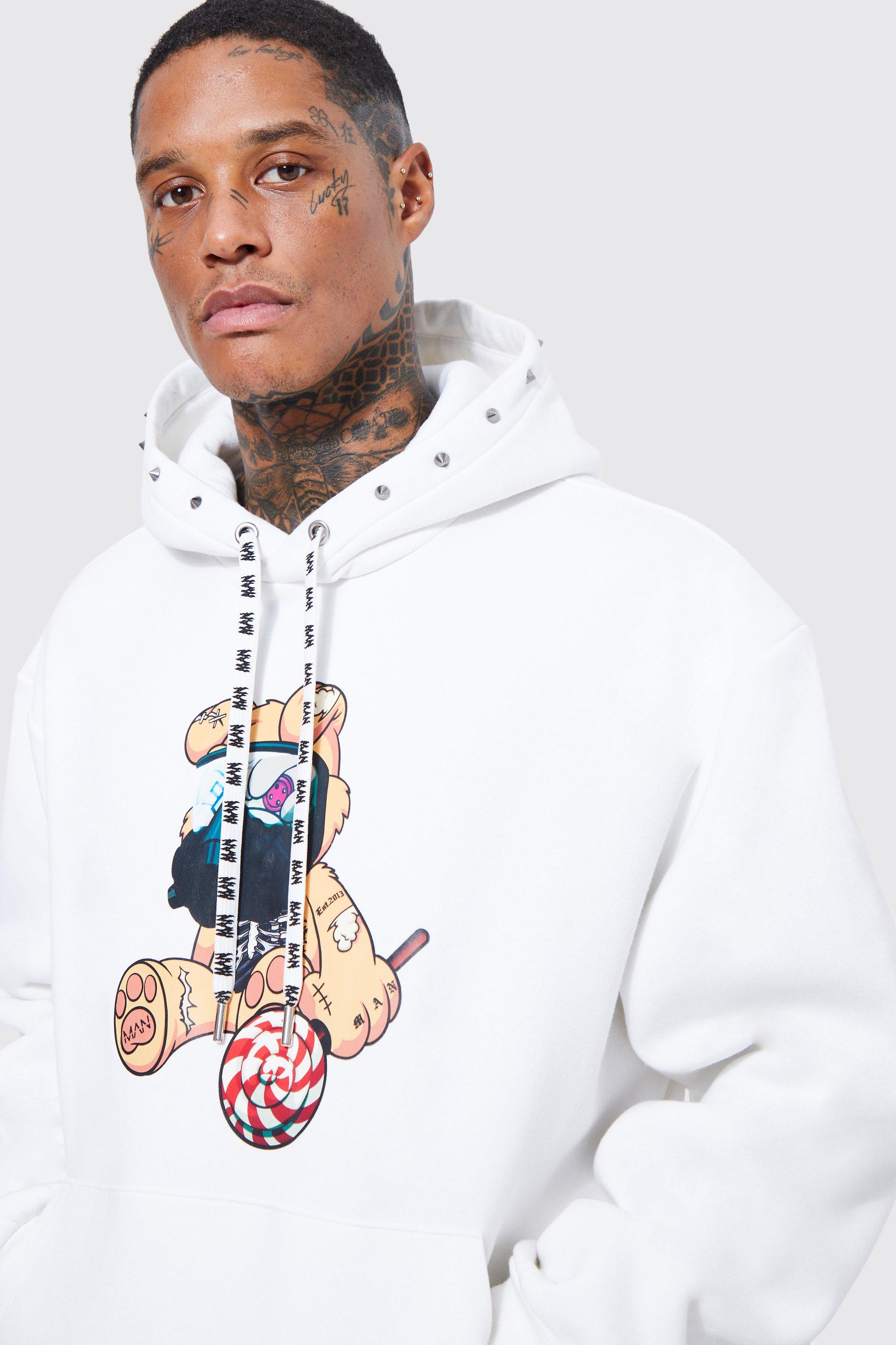 Studded hoodie sale