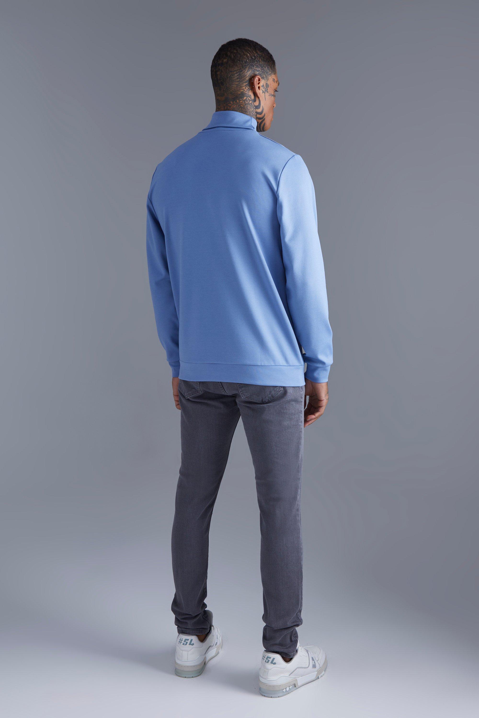 Slim Premium High Neck Sweatshirt | boohoo USA Slim Premium High Neck Sweatshirt | boohoo USA