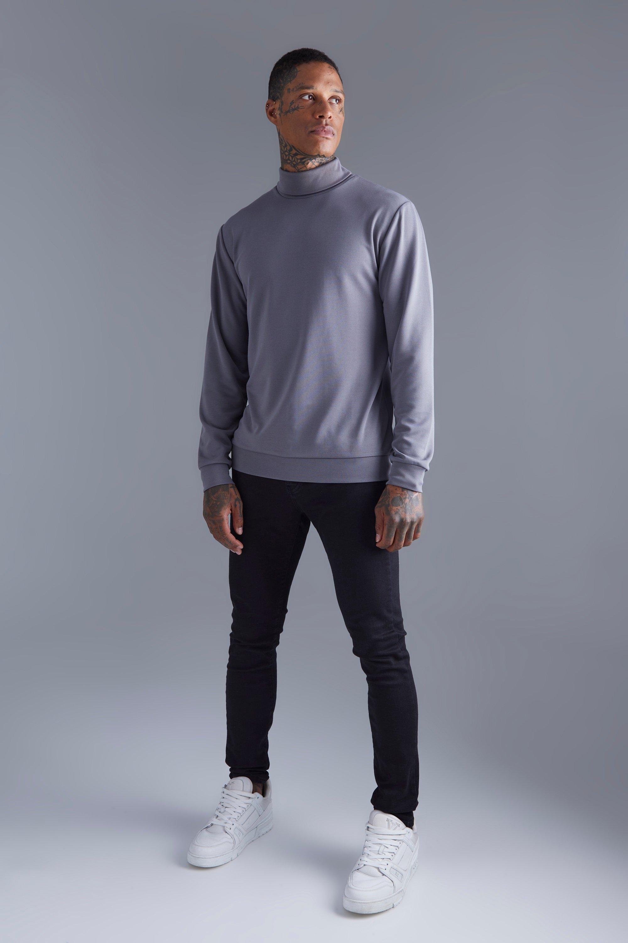 Slim Premium High Neck Sweatshirt