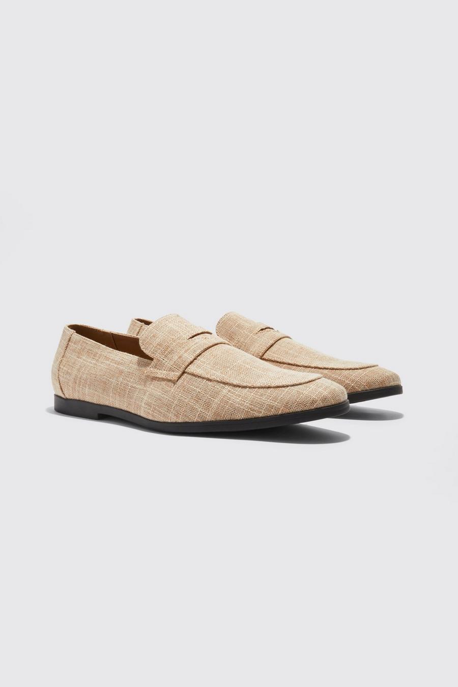 Stone beis Linen Loafer