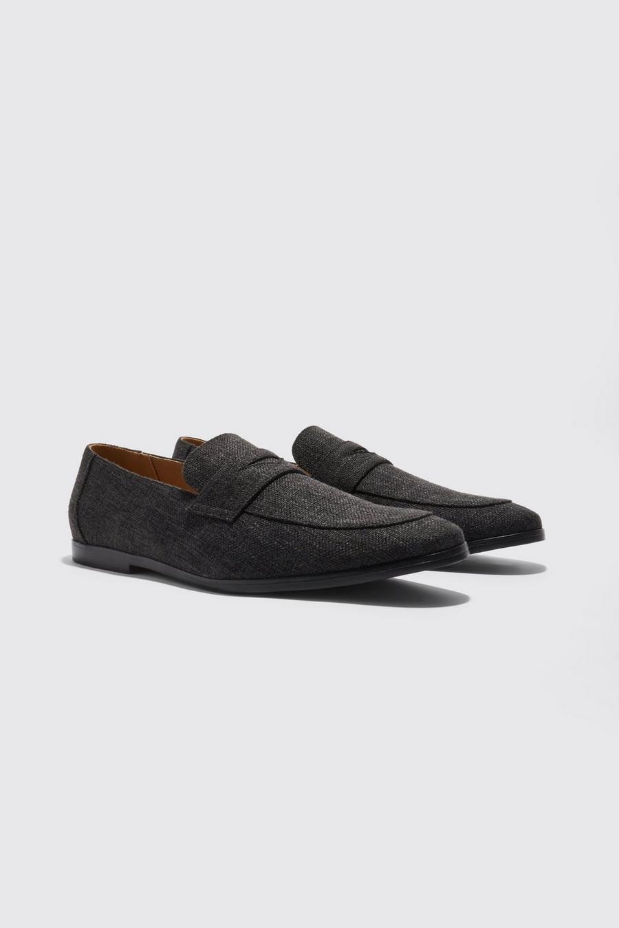 Leinen-Loafers, Black image number 1