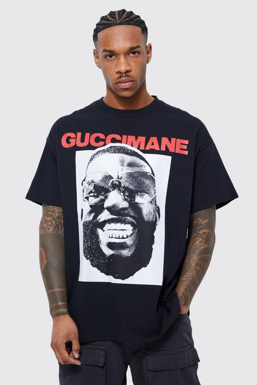Oversized G Mane License T-shirt, Black nero
