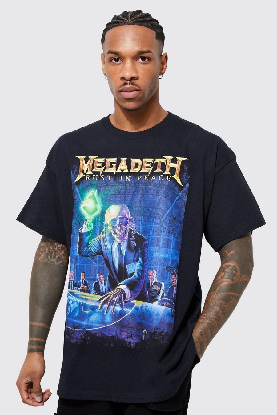 Black Oversized Megadeth License T-shirt image number 1