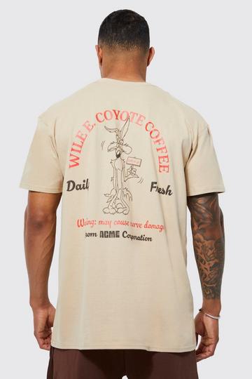 Oversized Looney Tunes Overdye T-shirt sand