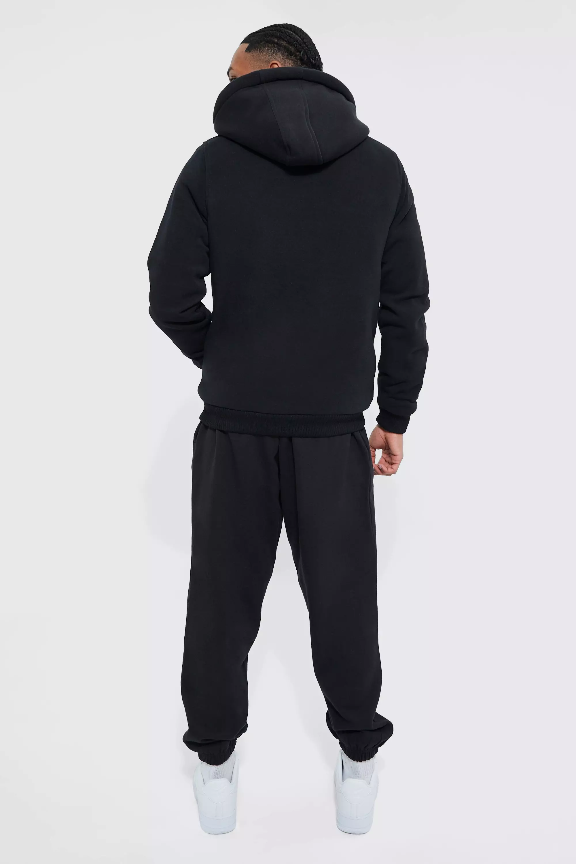 Black Borg Lined Zip Through Hoodie  alternative image