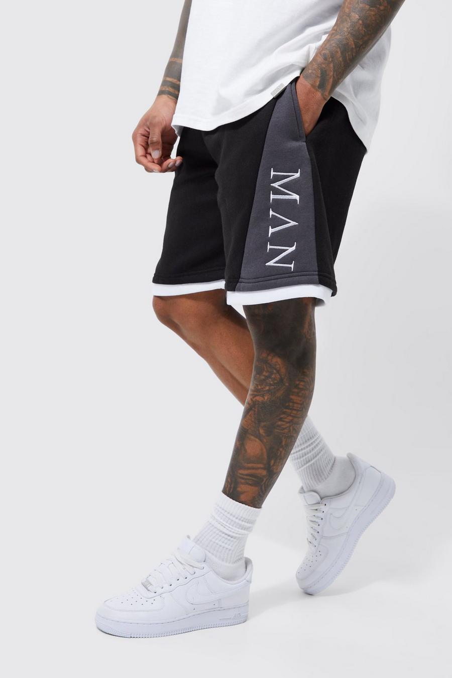 Man Gold Basketball-Shorts, Black image number 1
