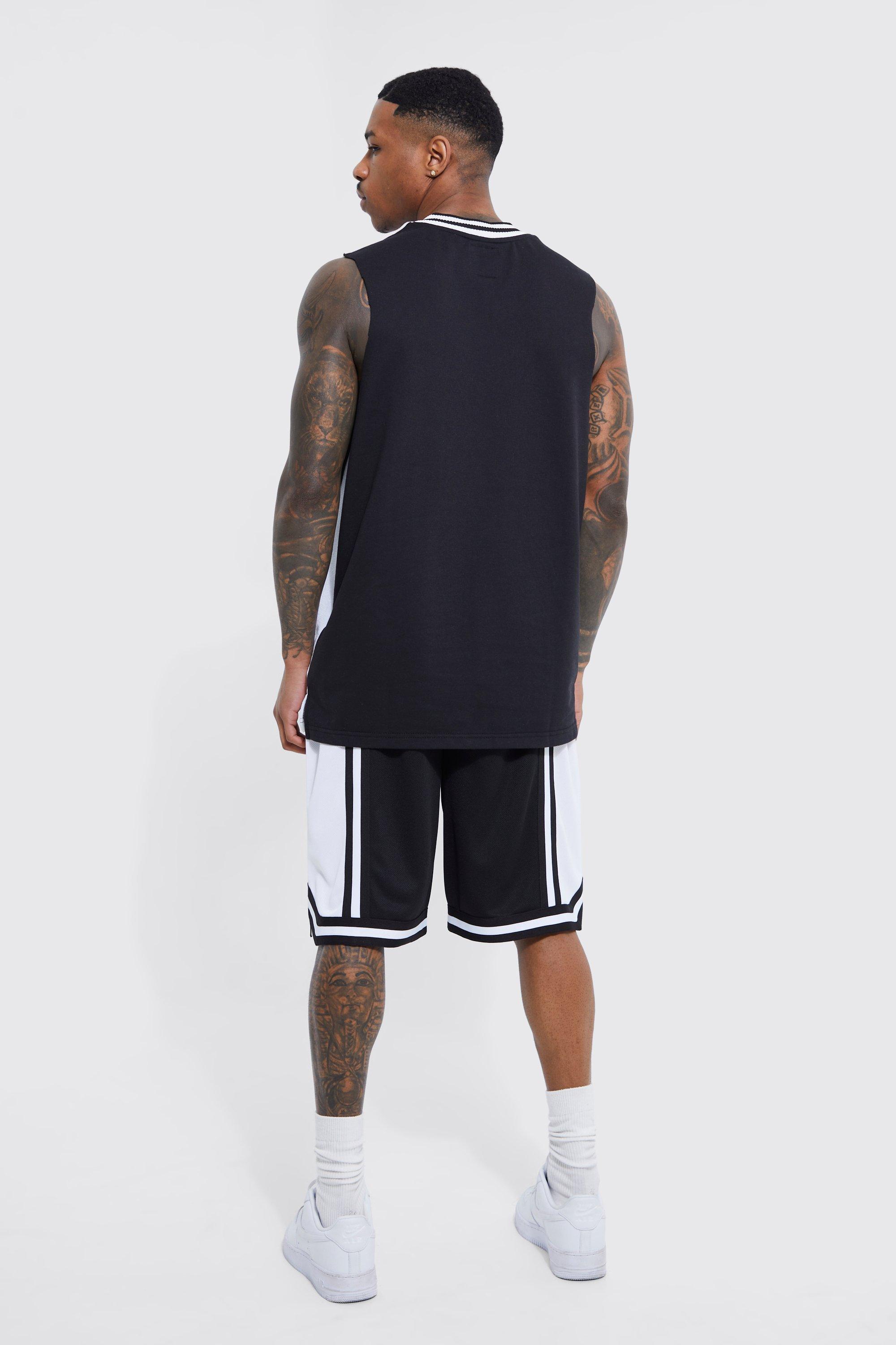 Long hot sale jersey shorts