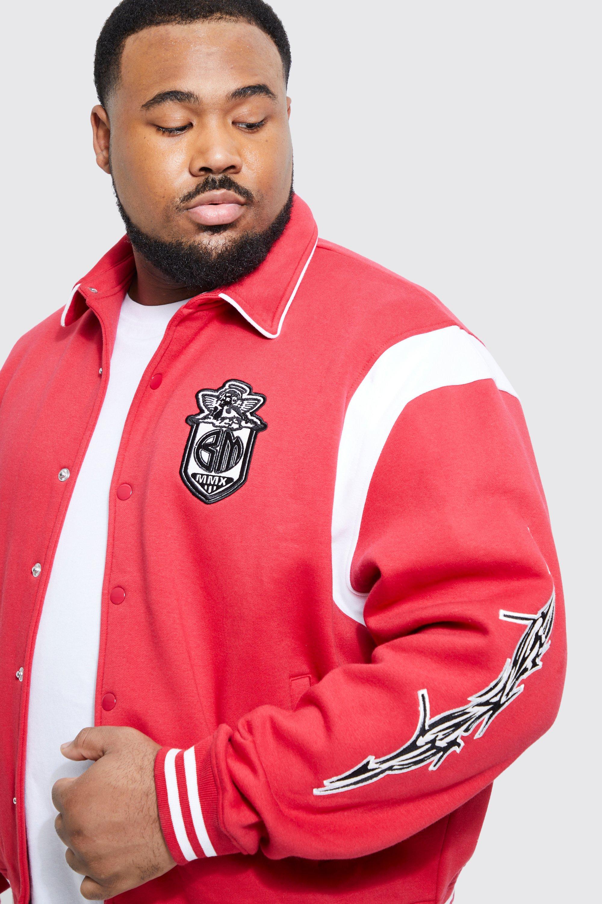 Plus Boxy Fit Limited Edition Jersey Jacket boohoo IE