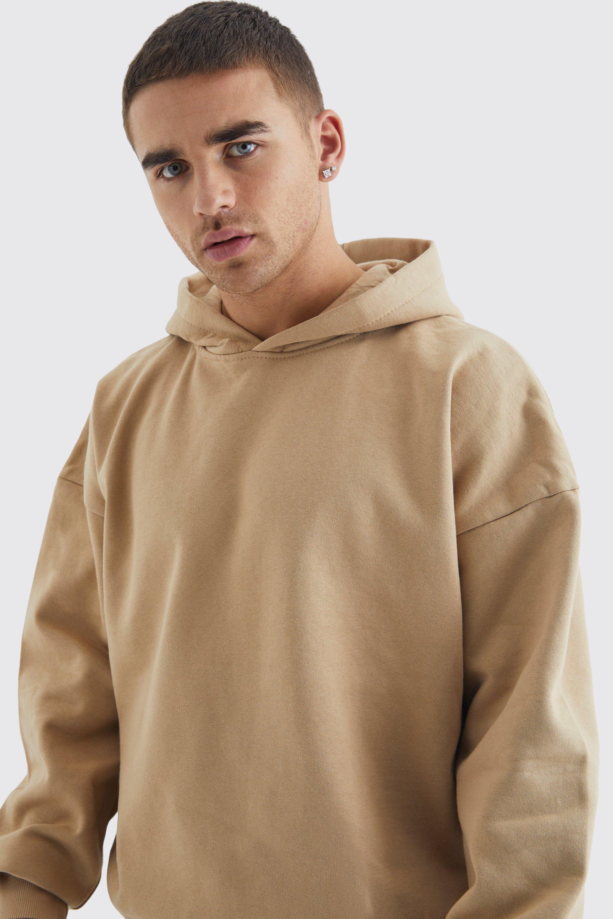 Beige oversized hoodie mens new arrivals