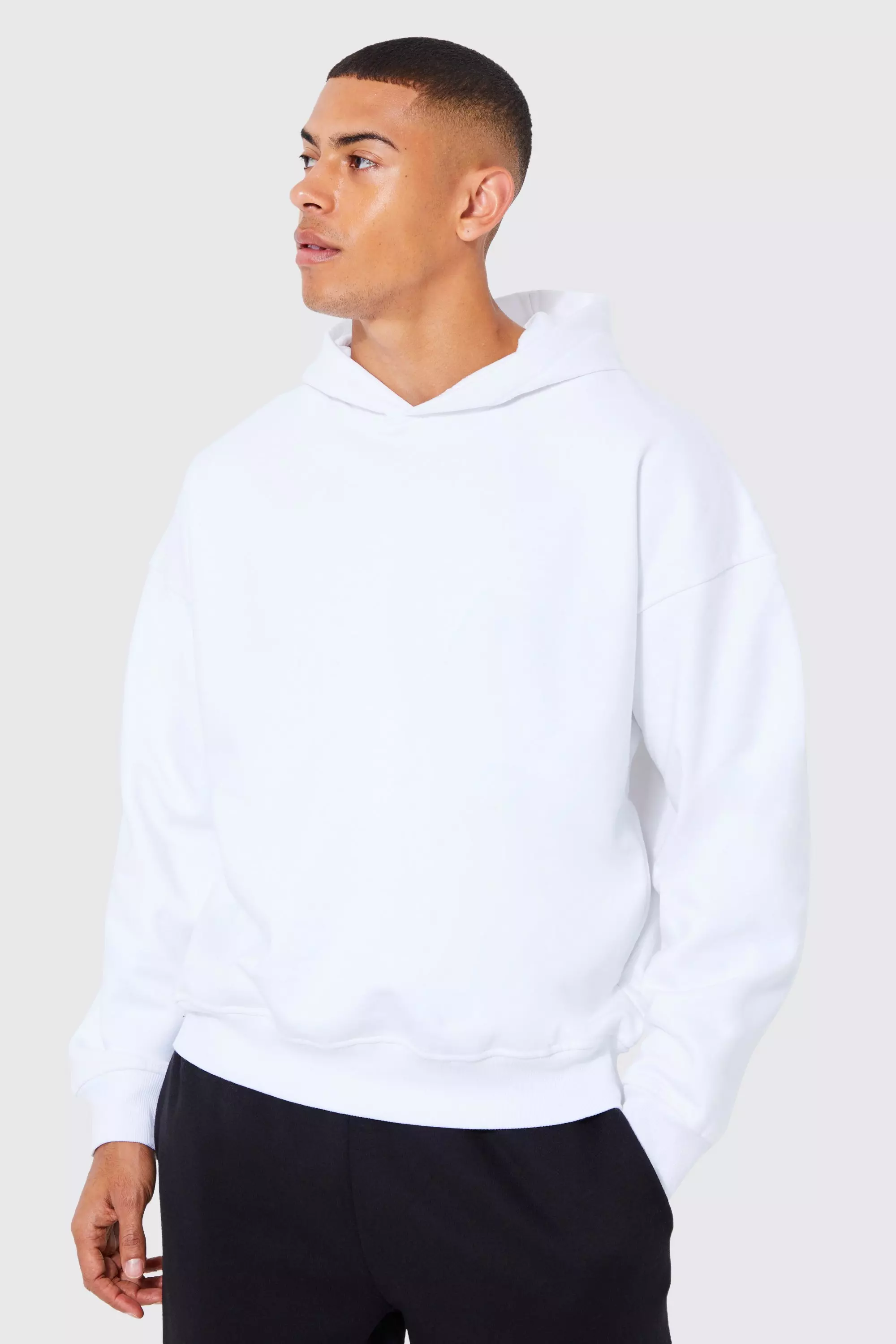 Baggy store white hoodie