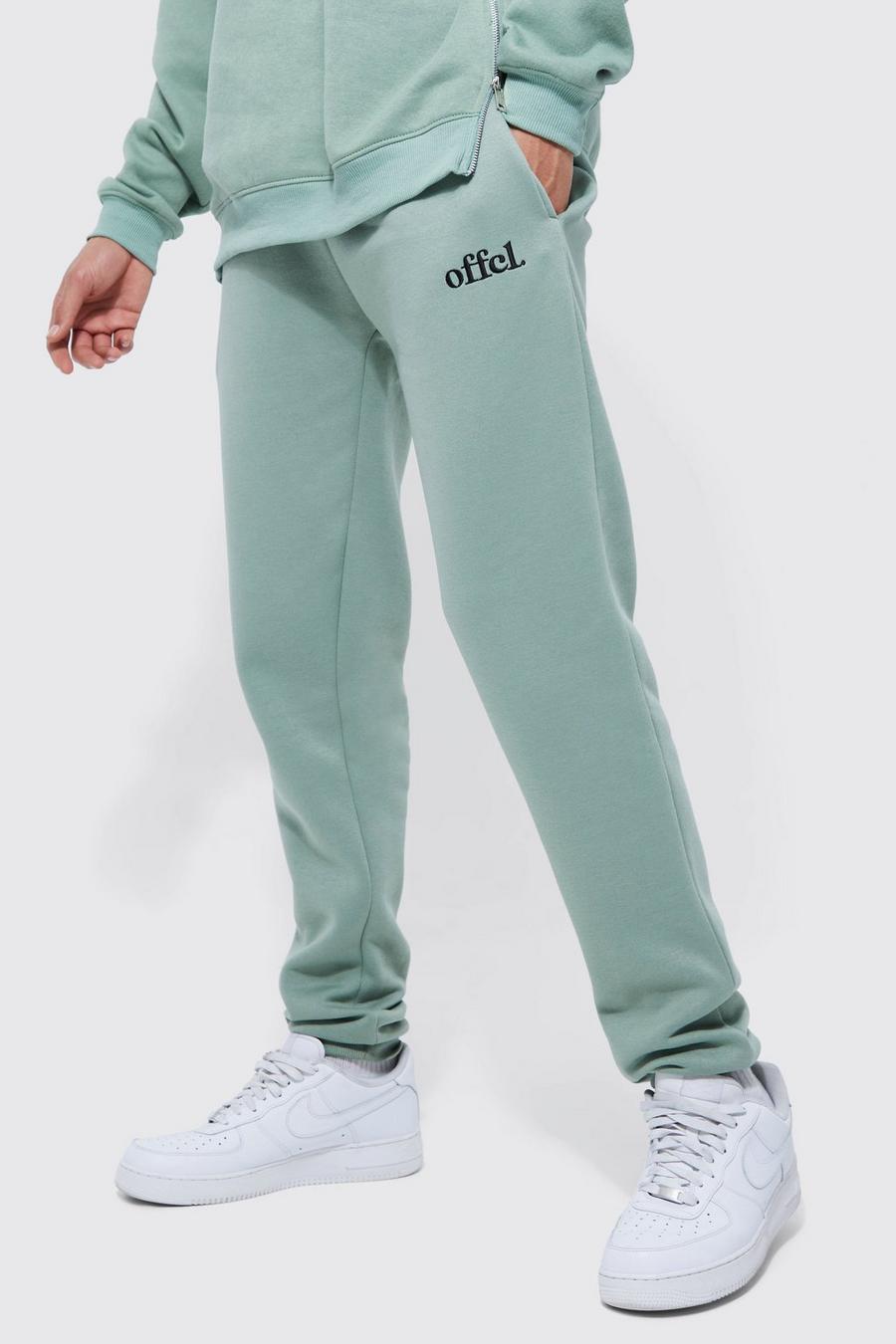 Tall Regular Fit Official Embroidered Jogger, Sage green