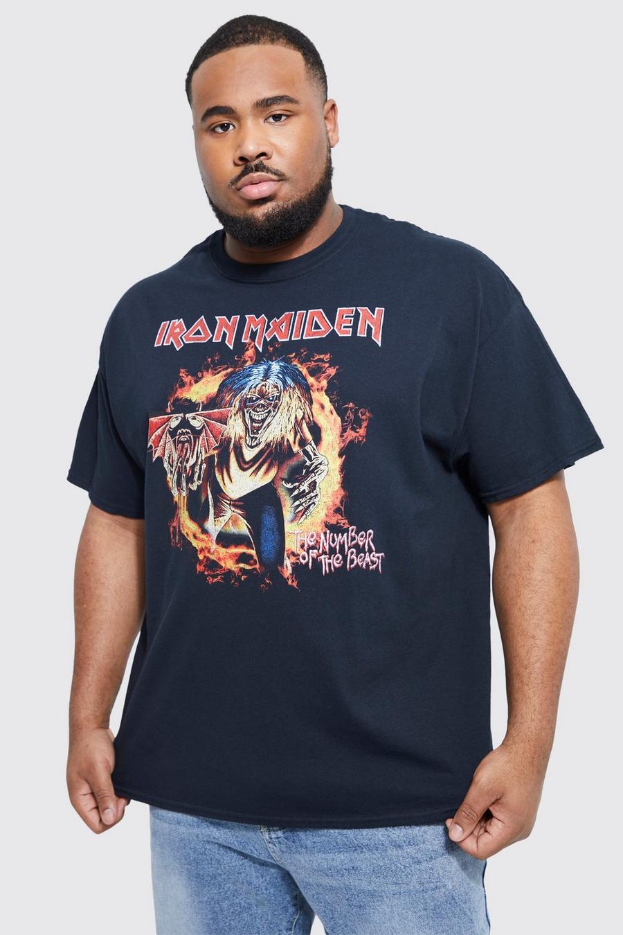 Grande taille - T-shirt à imprimé Iron Maiden, Black