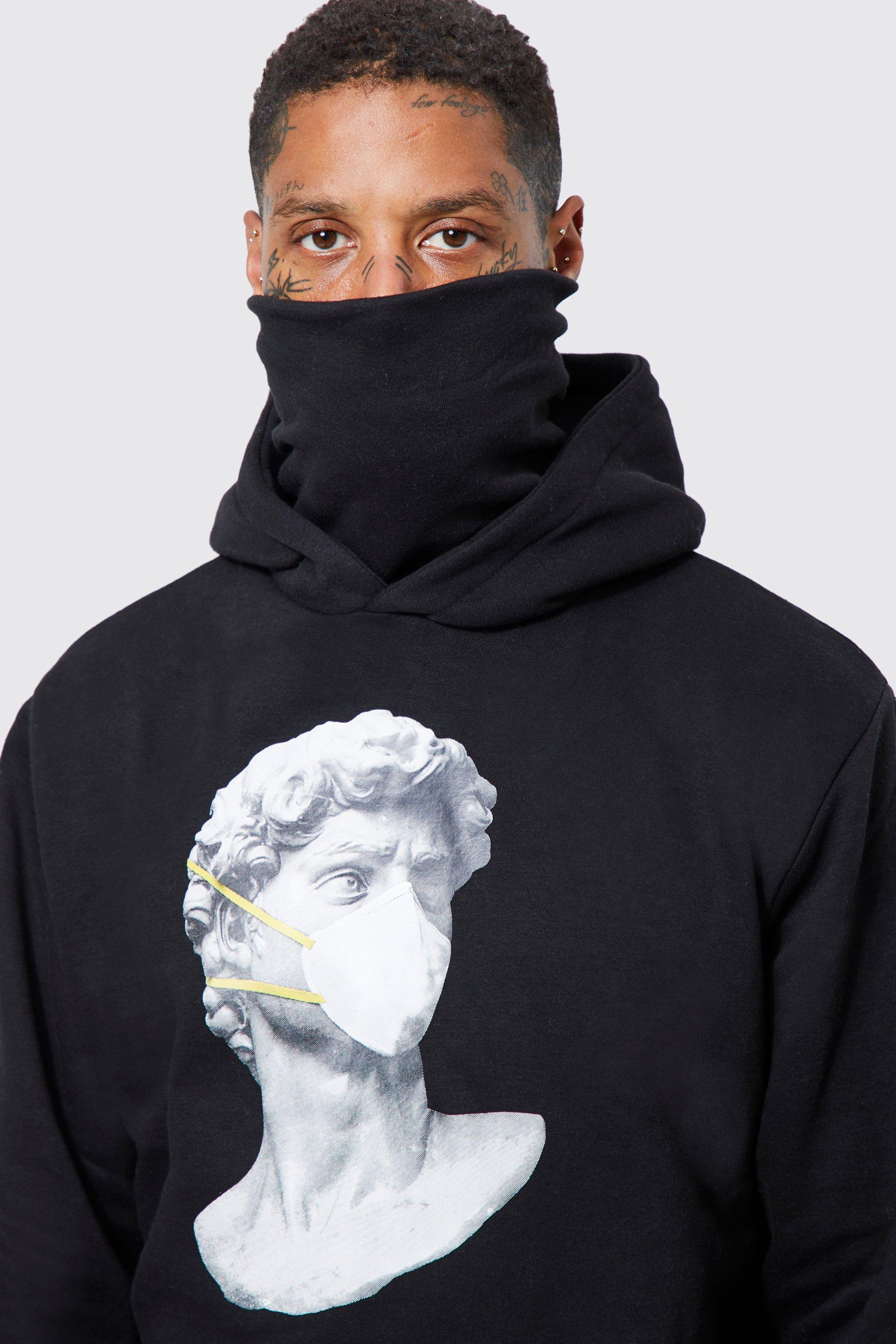 Statue Graphic Snood Hoodie