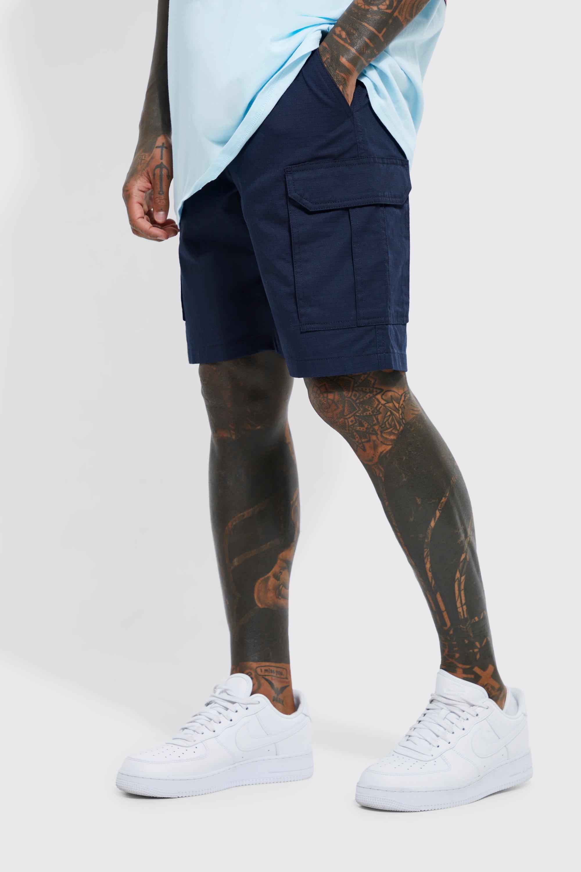 Elastic Waist Relaxed Ripstop Cargo Short