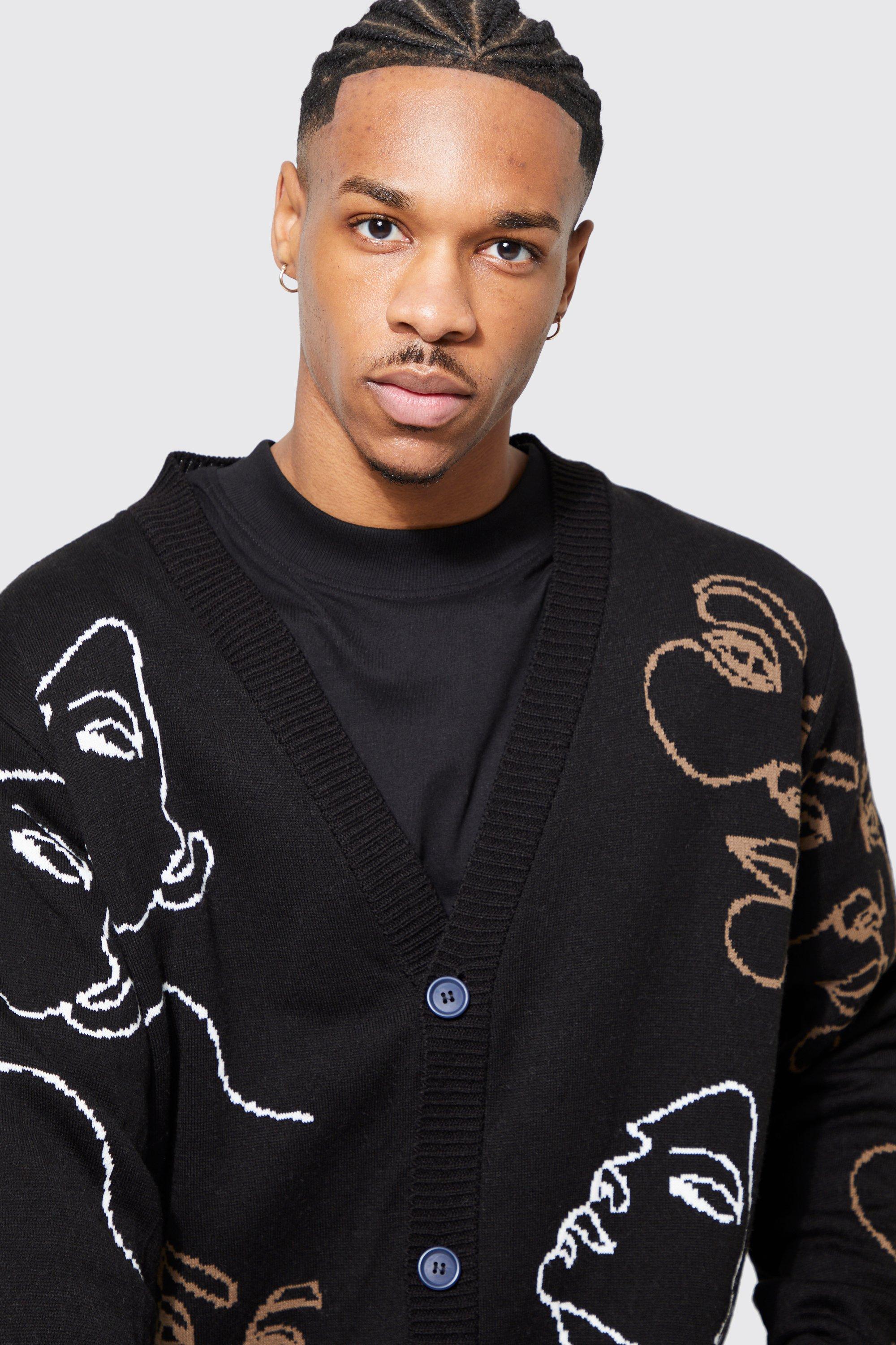All black cardigan online