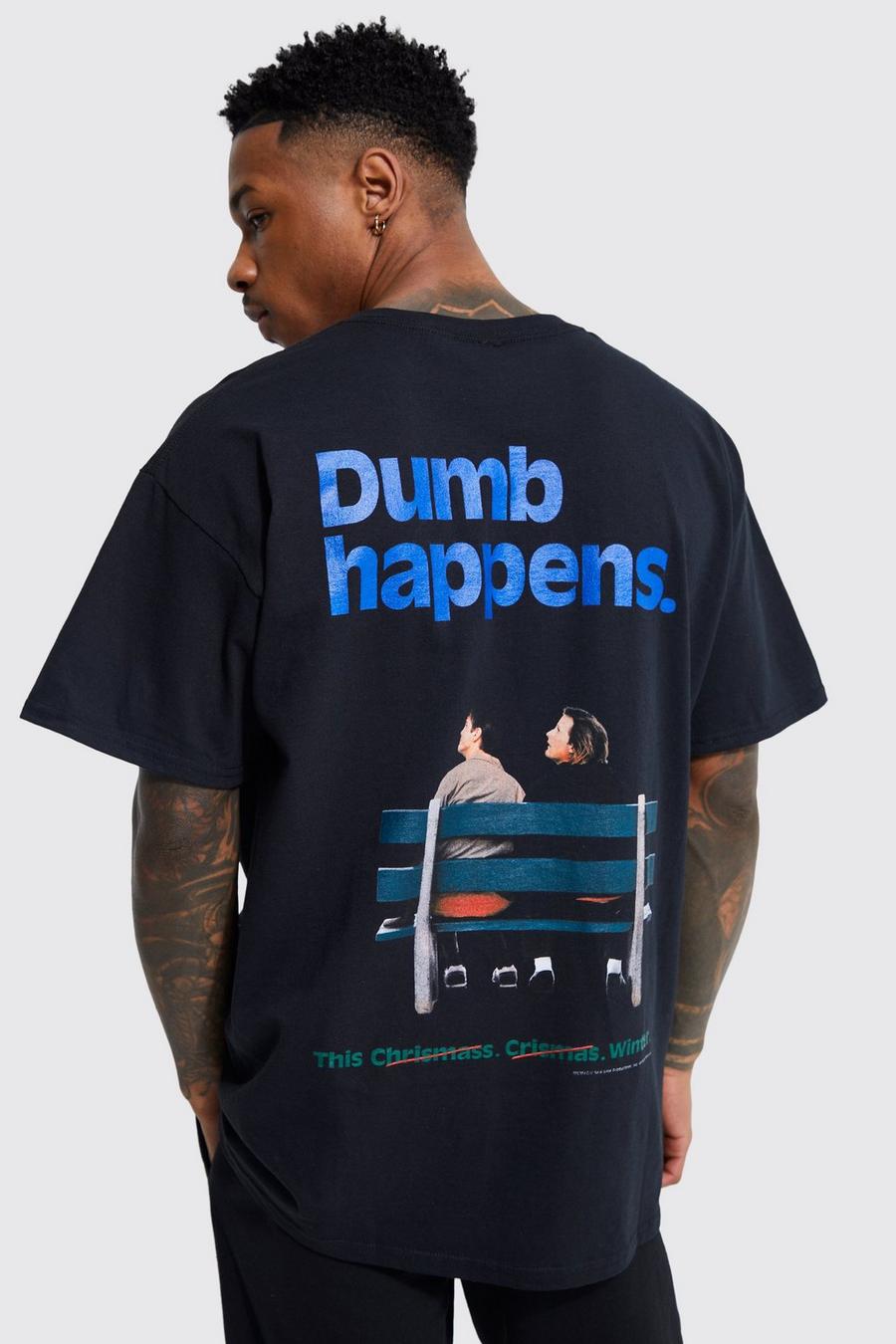 Oversized Dumb & Dumber License T-shirt, Black negro