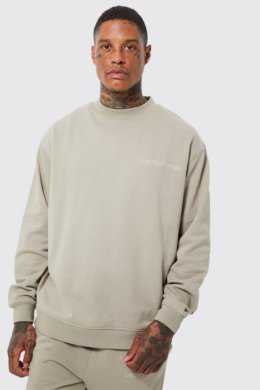 Oversize Limited Heavyweight Sweatshirt, Taupe image number 1