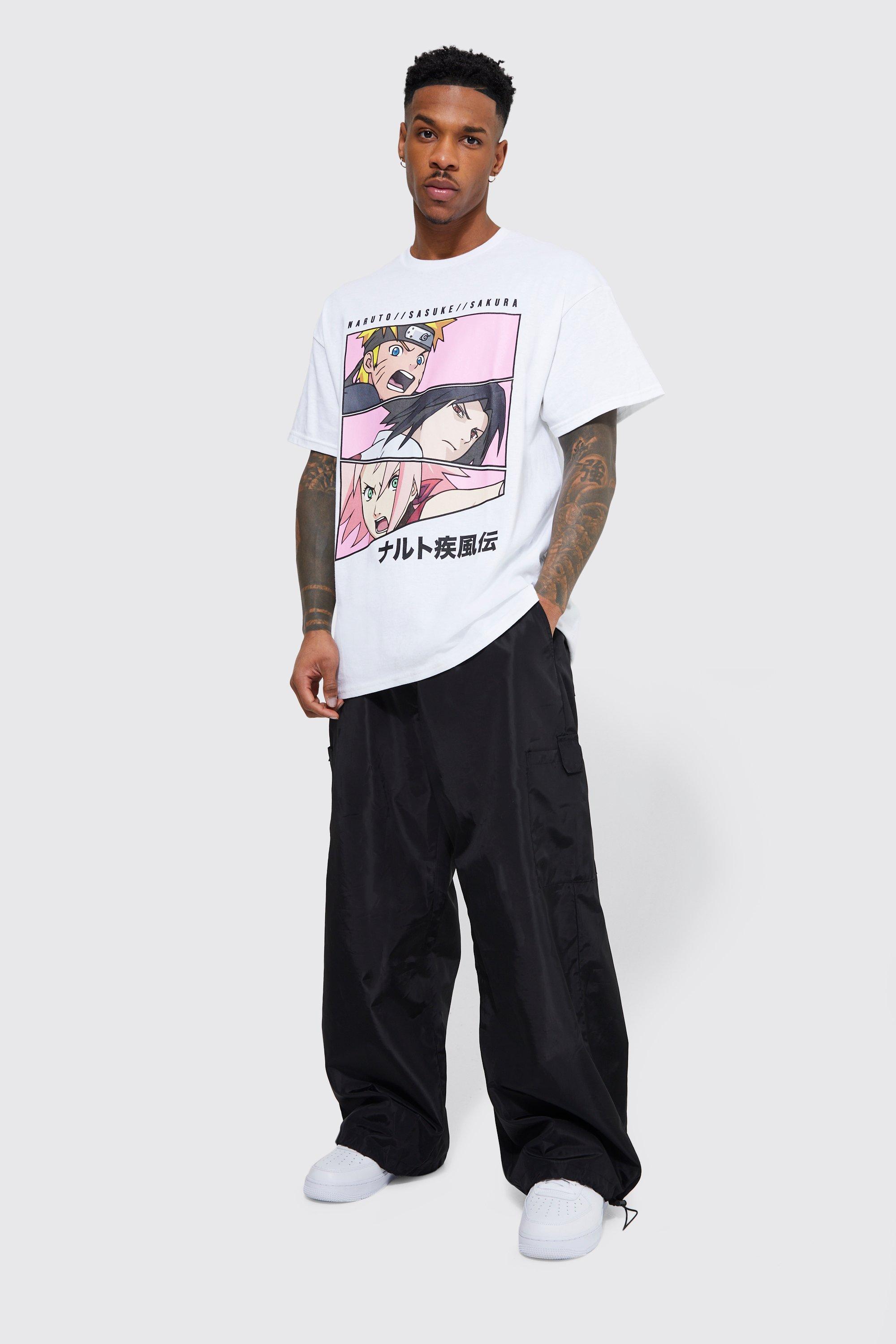 Men's Oversized Naruto License T-shirt | Boohoo UK