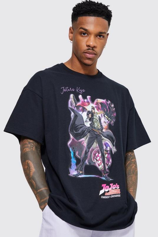 Oversized Jojo's Bizarre Adventure T-shirt | boohoo FI Oversized Jojo's Bizarre Adventure T-shirt | boohoo FI