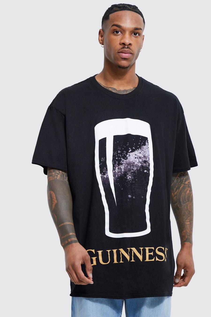 Black Oversized Guinness License T-shirt image number 1