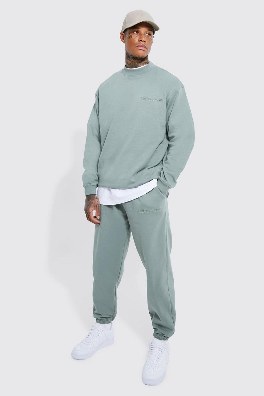 Dusty green Oversized Limited Premium Sweat Tracksuit image number 1