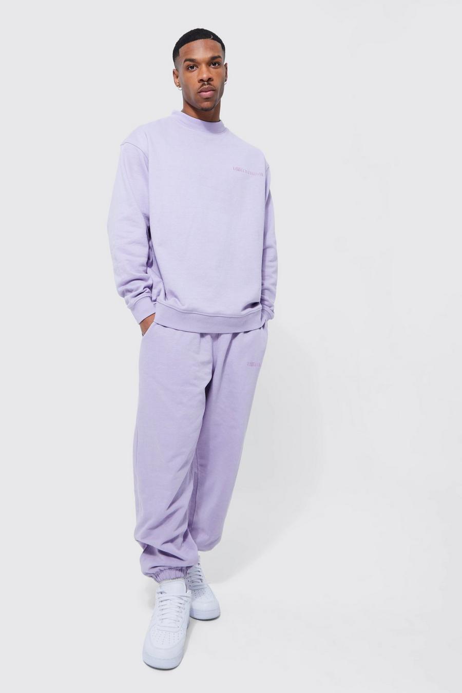 Lilac Oversized Limited Premium Sweat Tracksuit image number 1