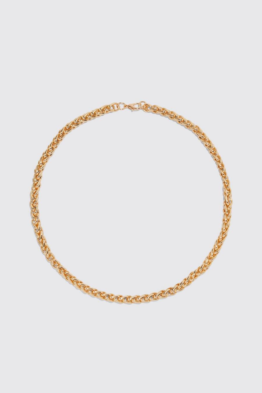 Gold métallique Rope Chain Necklace