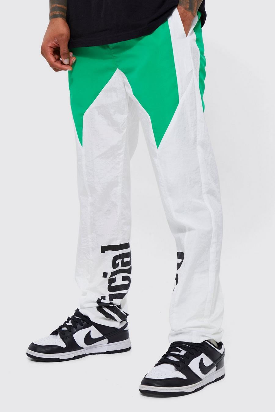 Green Elastic Waist Slim Moto Official Trouser image number 1