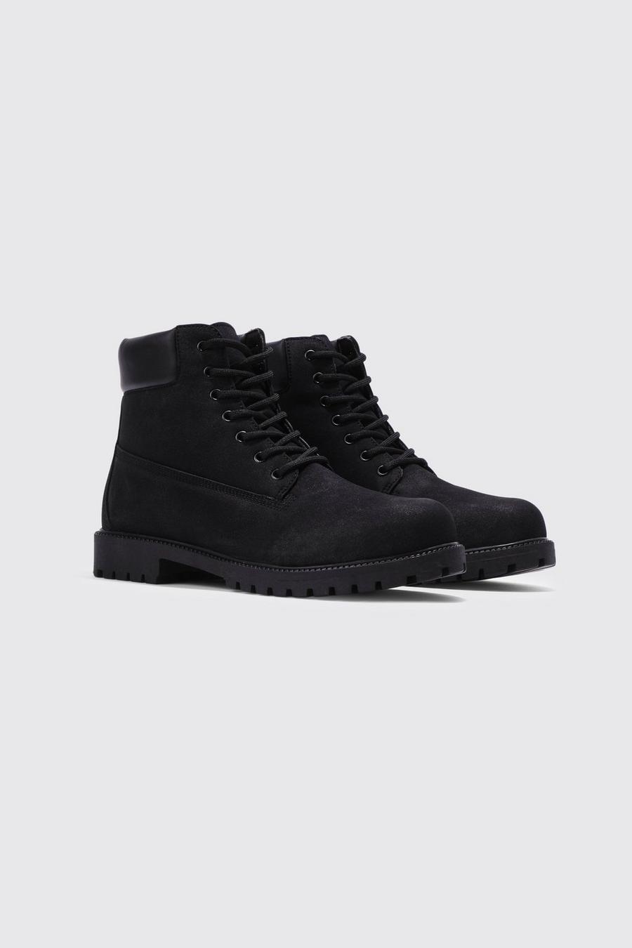 Black noir Worker Boots