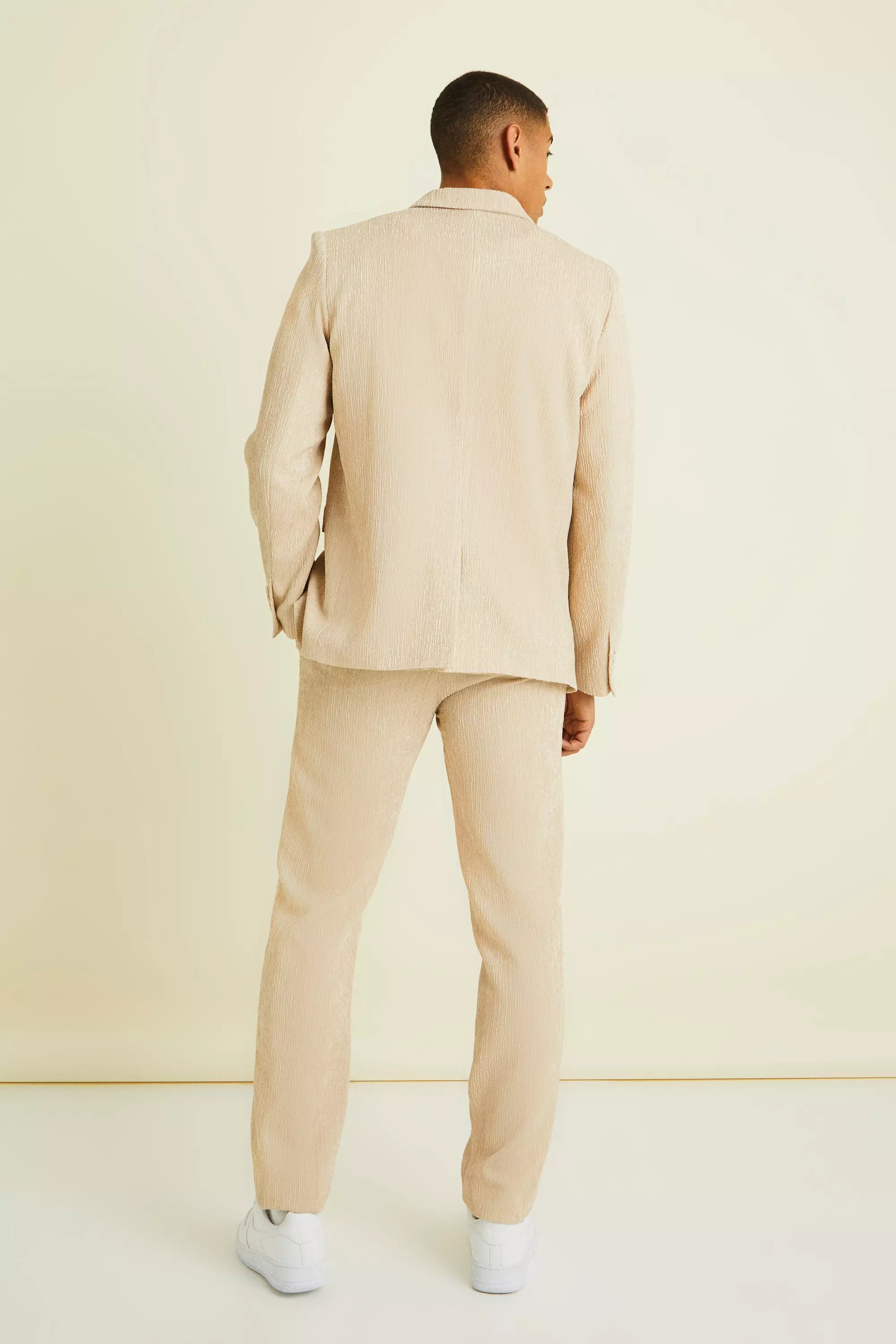 Nude Crinkle Relaxed Suit Trouser alternative image