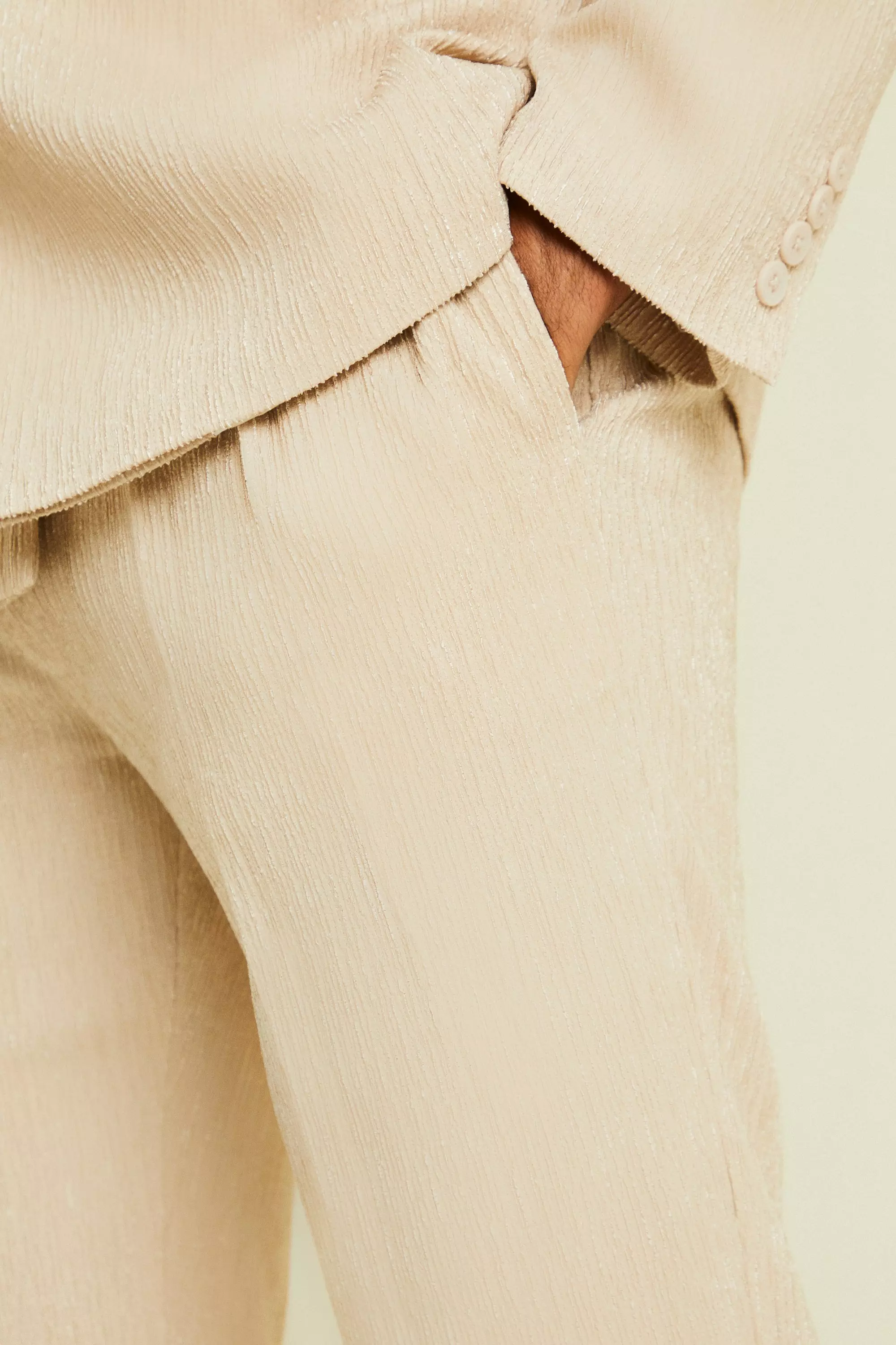 Nude Crinkle Relaxed Suit Trouser alternative image