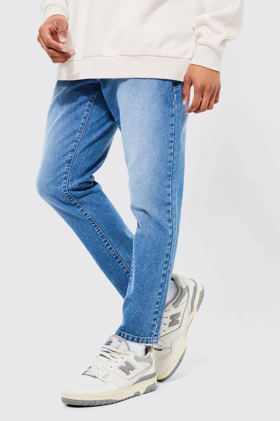 Schmale Jeans, Mid blue bleu