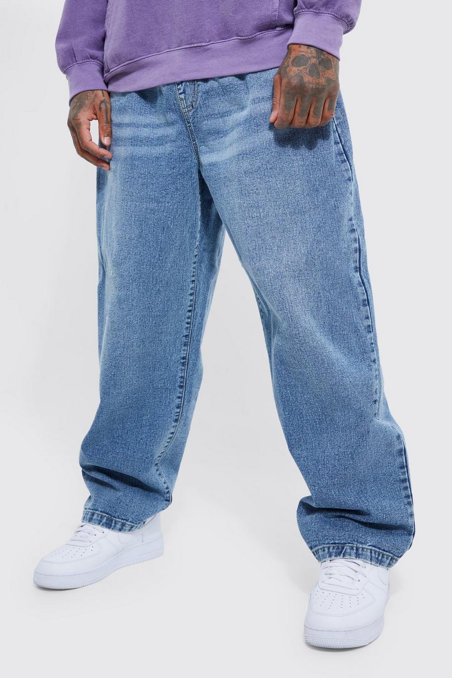 Light blue Elastic Waist Skate Jeans image number 1