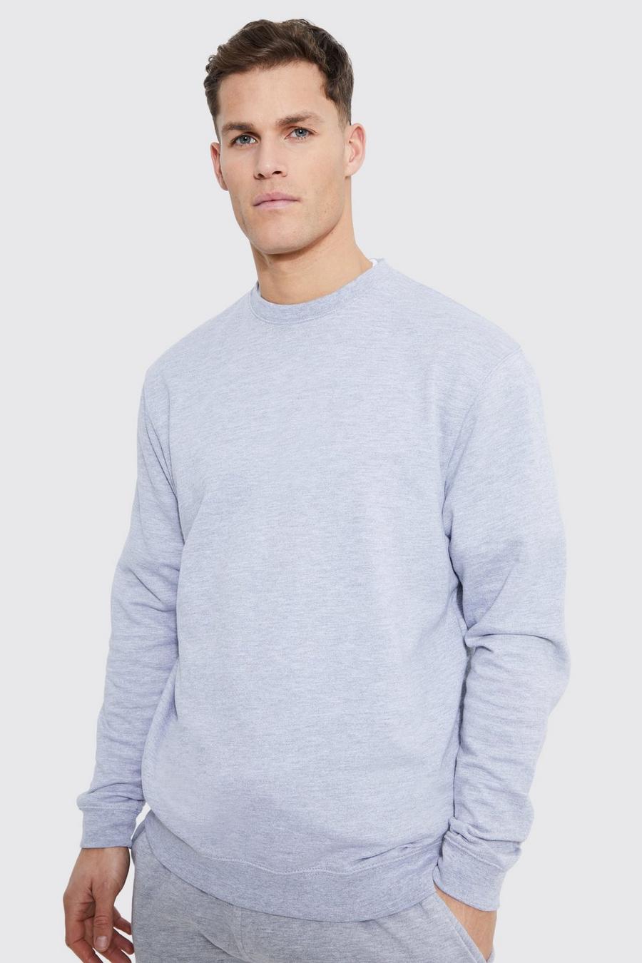 Tall Regular Fit Sweatshirt, Grey marl grigio