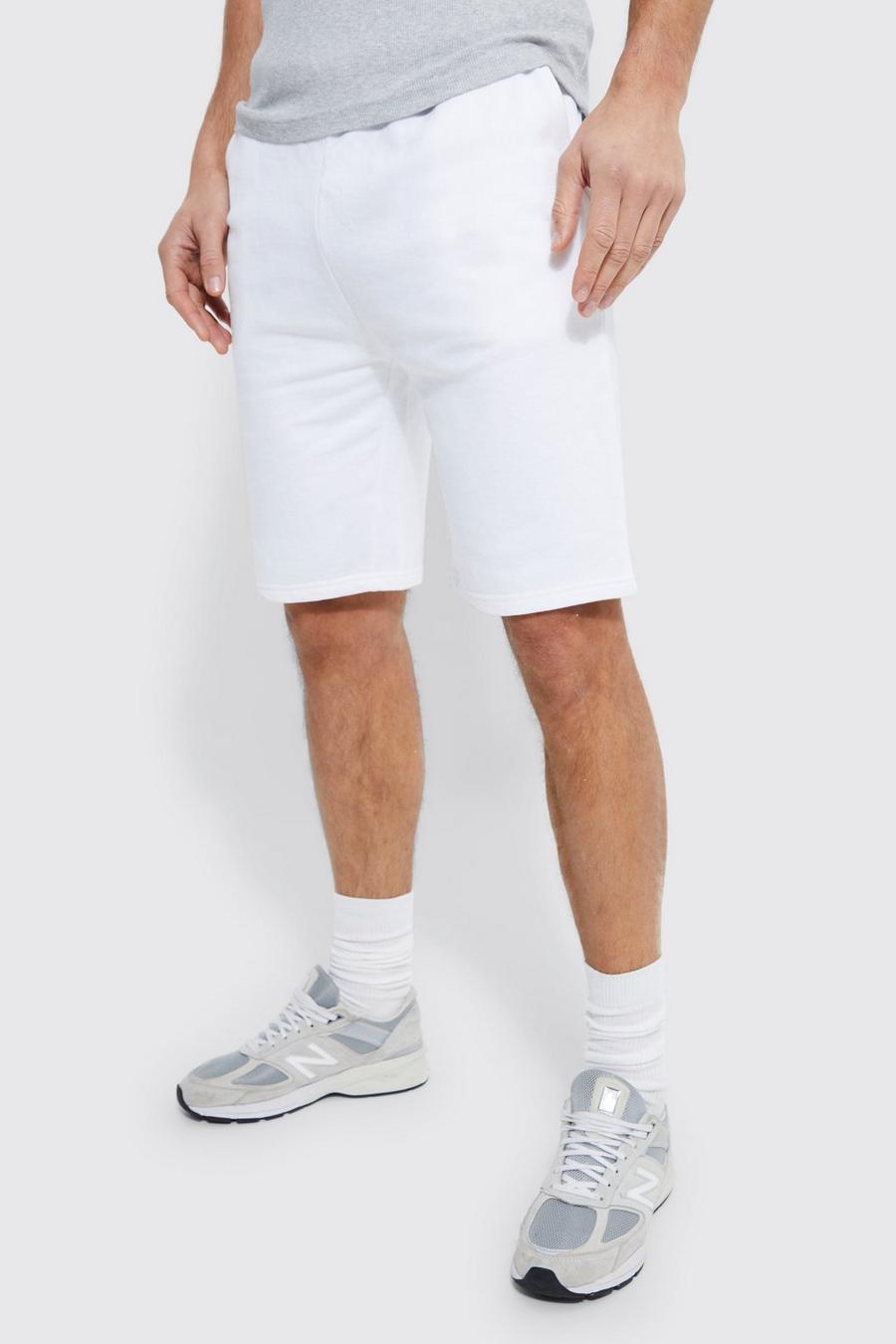 White Tall Regular Fit Jersey Short   
