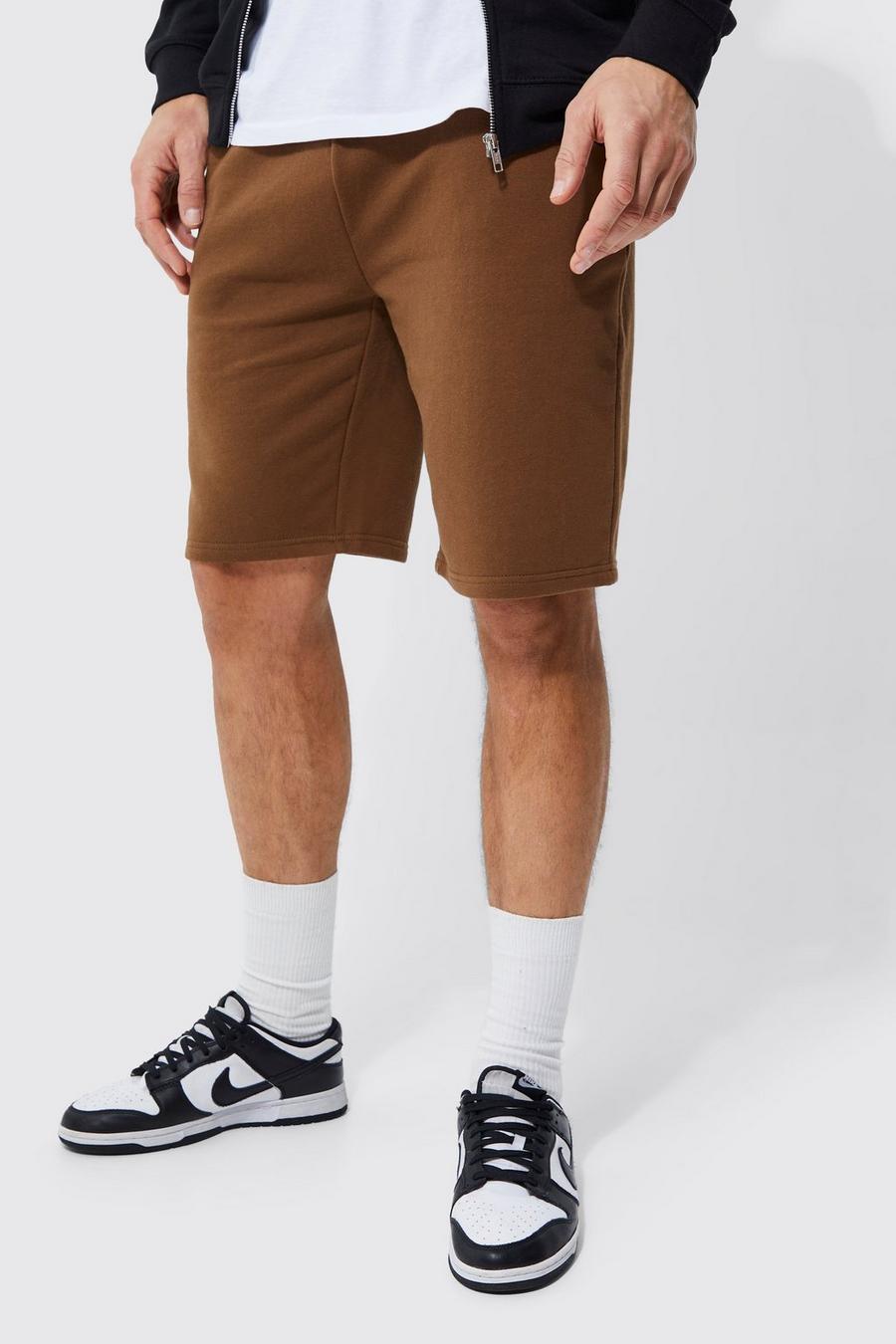 Chocolate brown Tall Regular Fit Jersey Short     